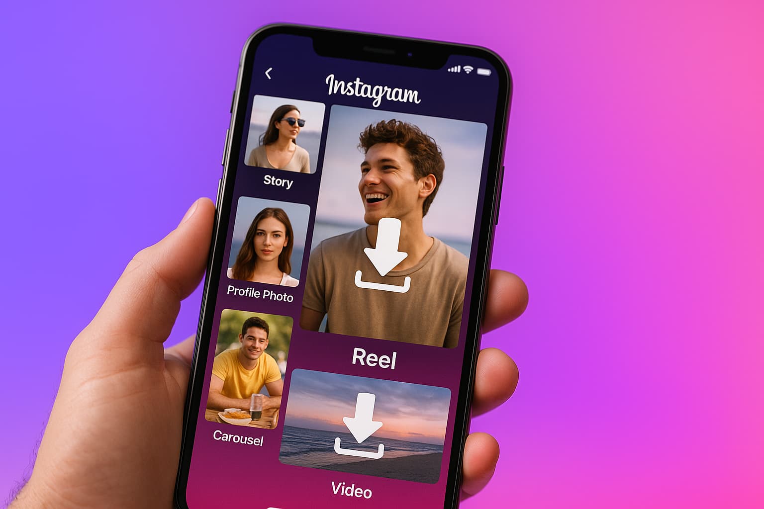 Baixar Reels, Stories e vídeos do Instagram